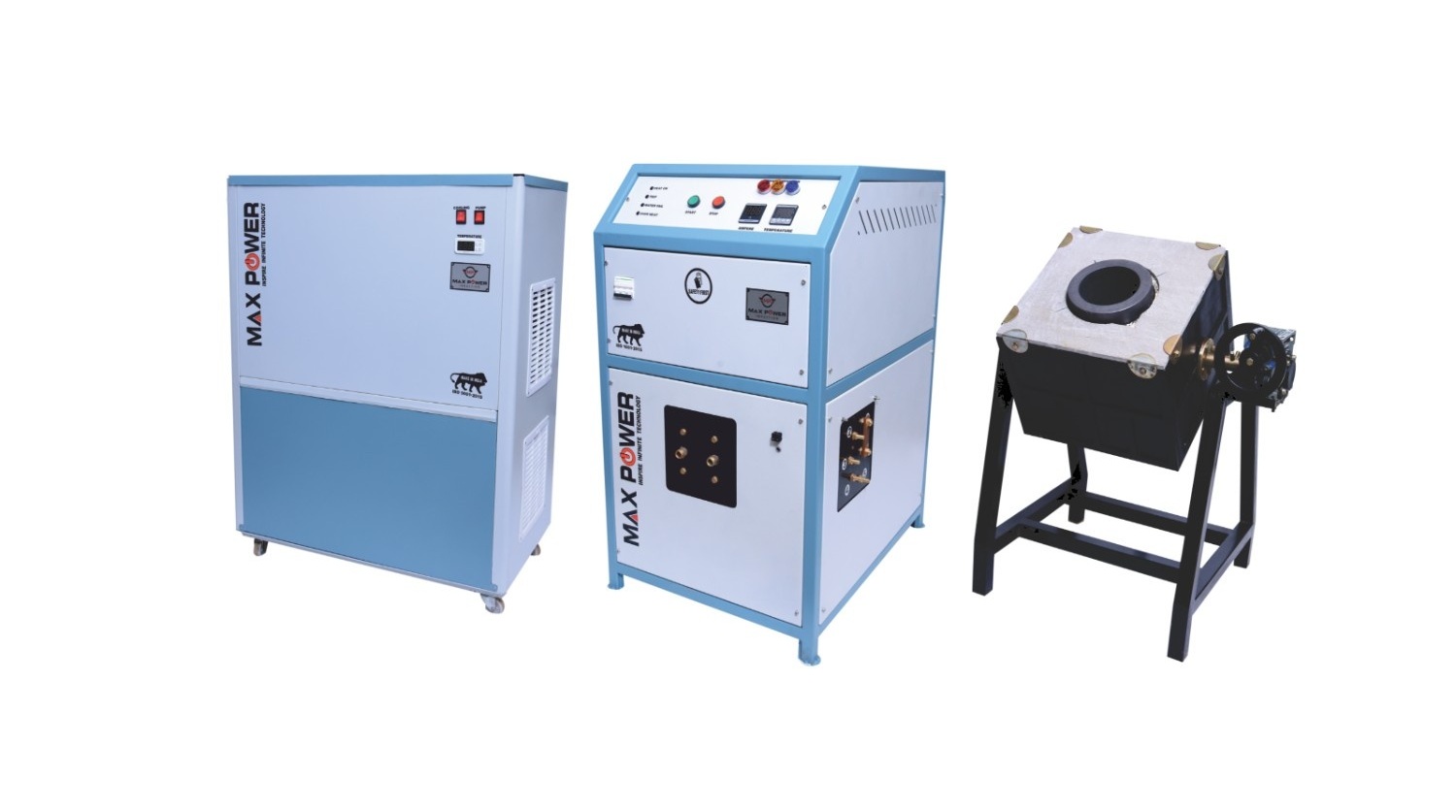 Gold Induction Melting Machine with Tilting Unit - 10kg to 30kg ( Three Phase )